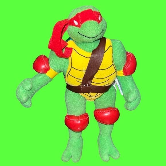 2001 Teenage Mutant Ninja Turtles Raphael Plush  Stuffed Animal 9” - Picture 1 of 7